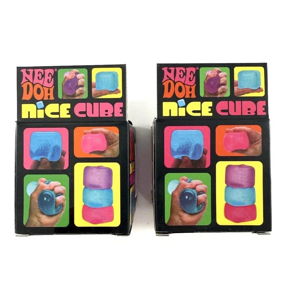 Nee Doh Nice Cube PURPLE Schylling Slow Squish Fidget Sensory Toy - Picture 6 of 9